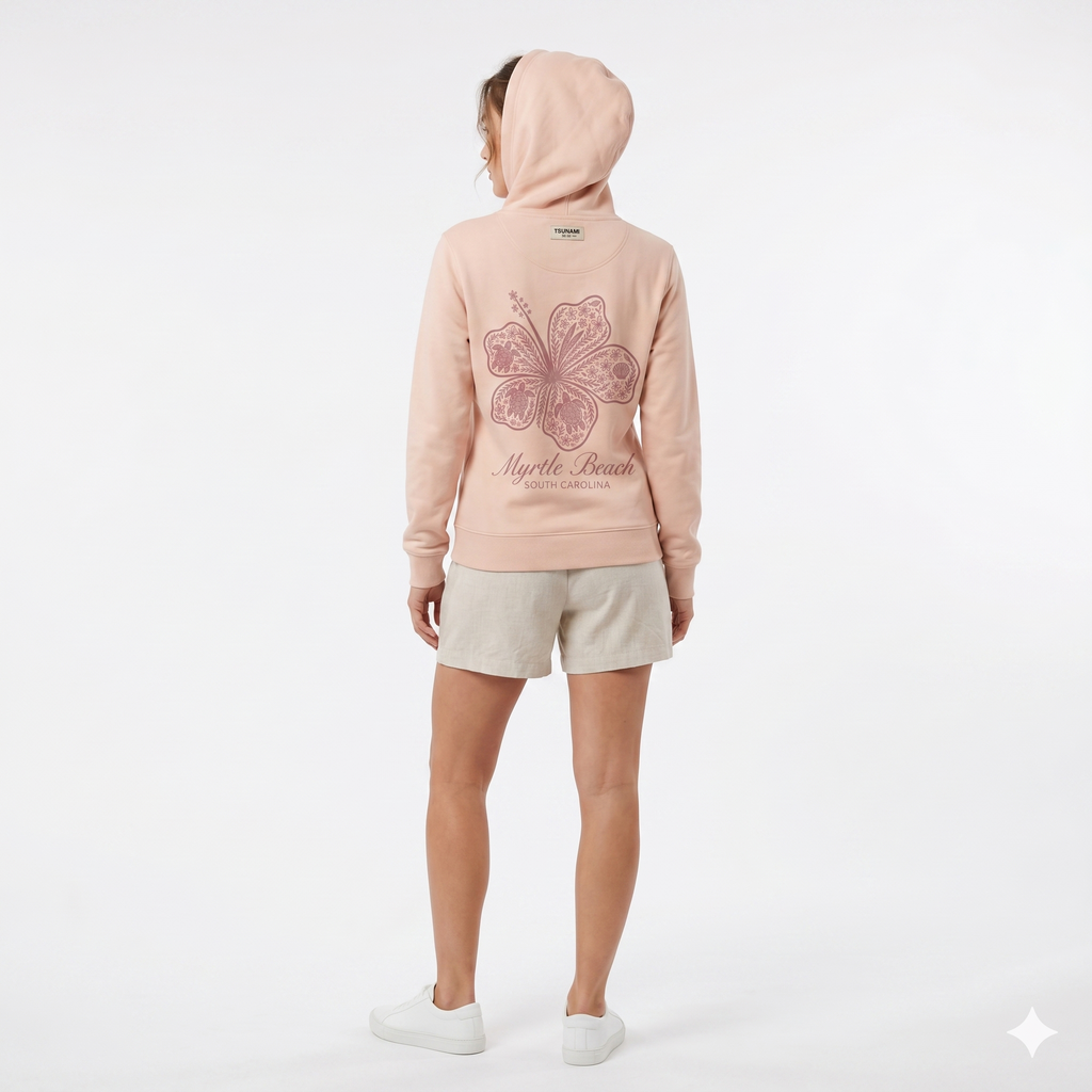 Blush Hoodie Sweatshirt Screen Print FB Multi Color ,Myrtle Beach