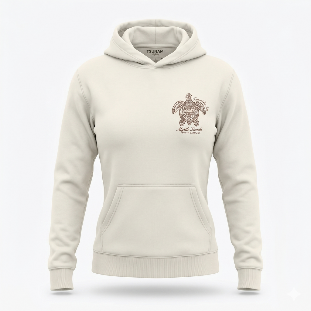 Cream Hoodie Sweatshirt Screen Print FB Multi Color ,Myrtle Beach