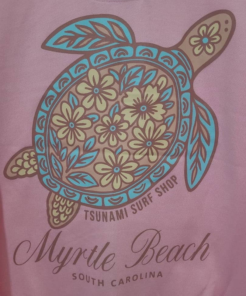 Light Pink Hoodie Sweatshirt Screen Print FB Multi Color ,Myrtle Beach