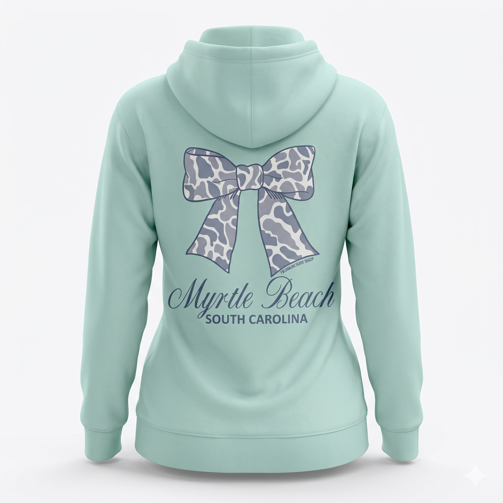 Pastel Green Hoodie Sweatshirt Screen Print FB Multi Color ,Myrtle Beach