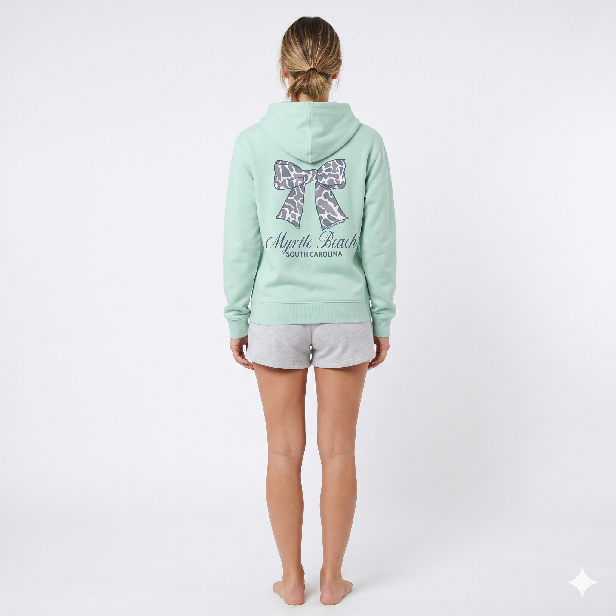 Pastel Green Hoodie Sweatshirt Screen Print FB Multi Color ,Myrtle Beach