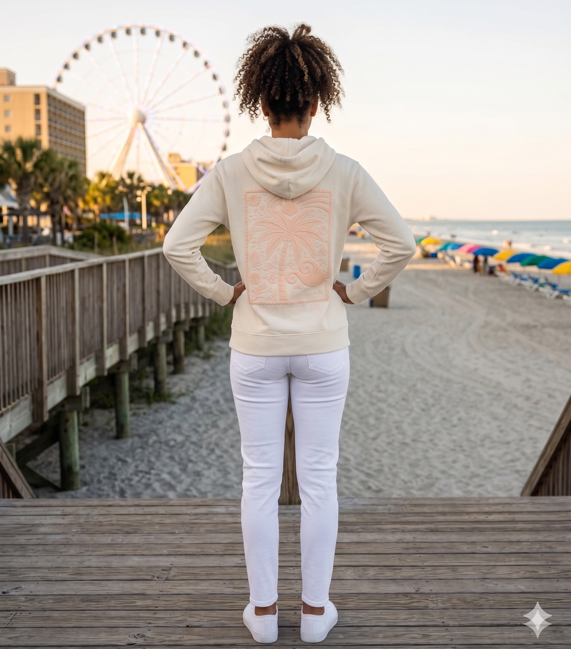 Sand Hoodie Sweatshirt Puff Decal FB ,Myrtle Beach