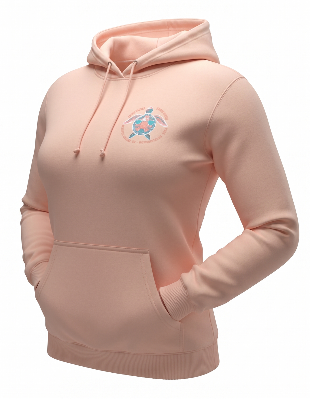 Apricot Hoodie Sweatshirt Puff Decal FB ,Myrtle Beach