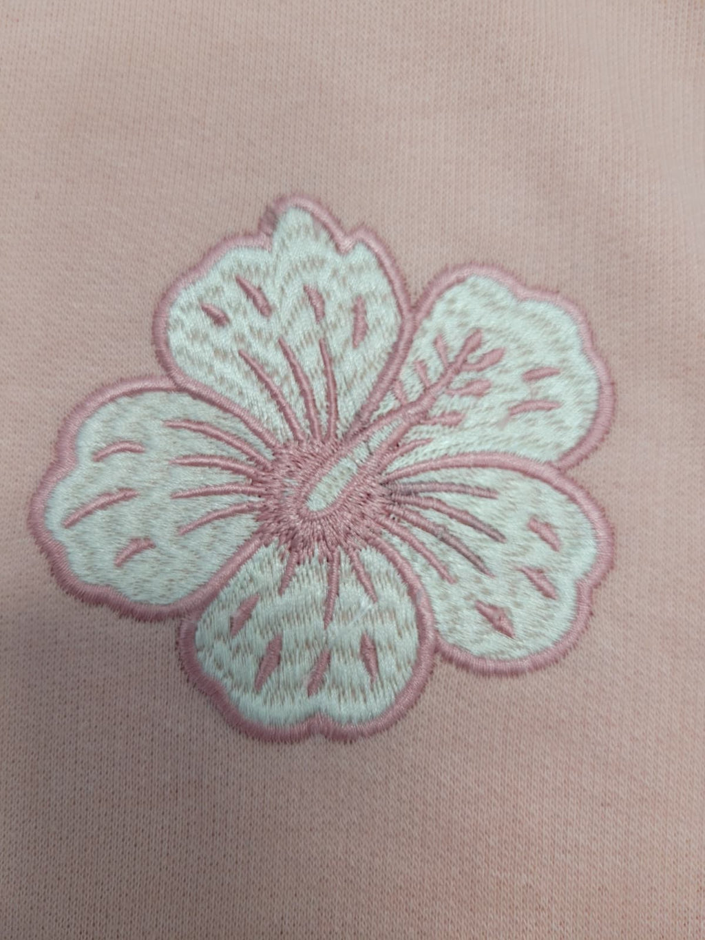 Blush Embroidery Pullover Hoodie Full Back Myrtle Beach ,Flowers