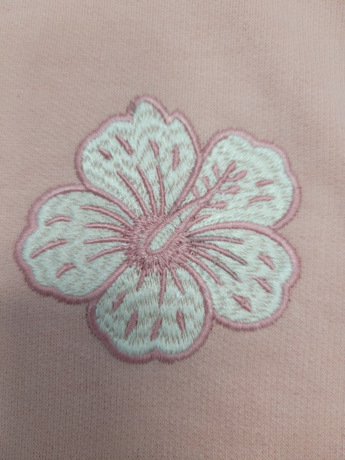Blush Embroidery Pullover Hoodie Full Back Myrtle Beach ,Flowers