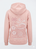 Blush Embroidery Pullover Hoodie Full Back Myrtle Beach ,Flowers