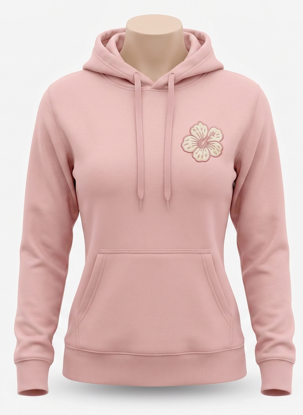 Blush Embroidery Pullover Hoodie Full Back Myrtle Beach ,Flowers