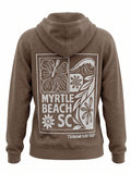 Cinder Embroidery Pullover Hoodie Full Back Myrtle Beach ,Flower