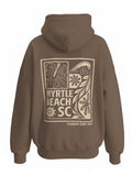 Cinder Embroidery Pullover Hoodie Full Back Myrtle Beach ,Flower