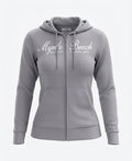 Grey Scuba Full Zipper Hoodie Embroidery Front ,Myrtle Beach