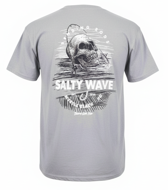 Silver Printed T-Shirt Myrtle Beach , Skull