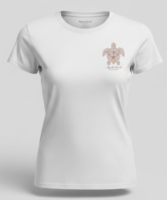 Cream Printed T-Shirt Myrtle Beach ,Turtle