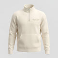 Cream Premium Qtr Zipper Crewneck Embroidery Front ,Myrtle Beach