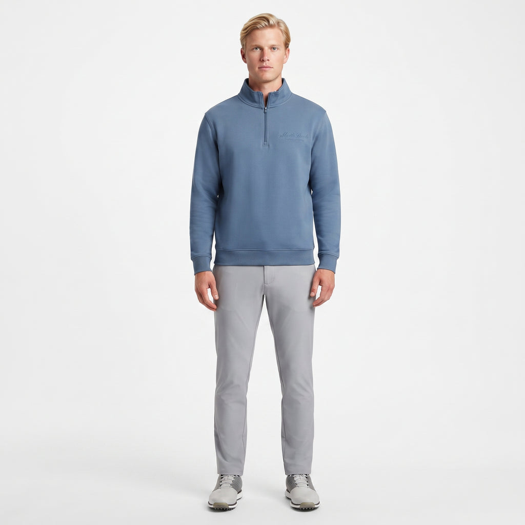 Slate Premium Qtr Zipper Crewneck Embroidery Front ,Myrtle Beach