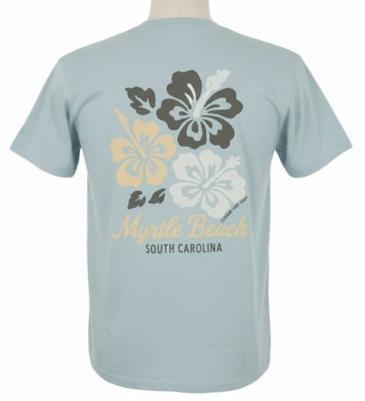 Sage Printed T-Shirt Myrtle Beach , Hibiscuss