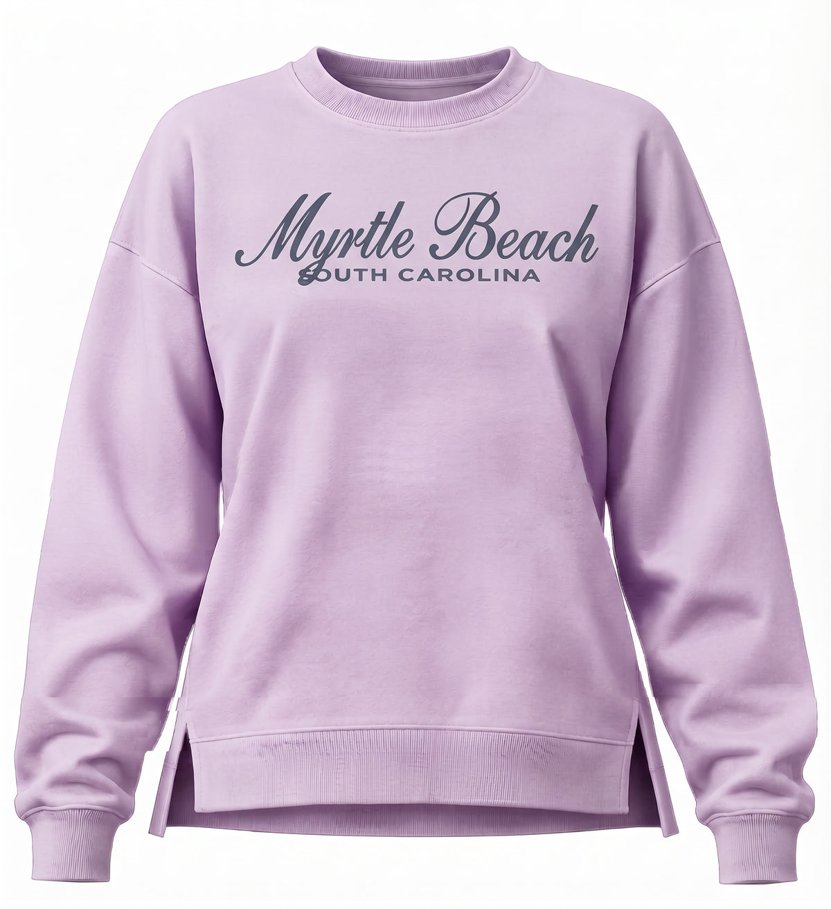 Lilac Scuba Crewneck High Low W/Split SP Front ,Myrtle Beach