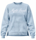 Light Blue Scuba Crewneck High Low W/Split SP Front ,Myrtle Beach