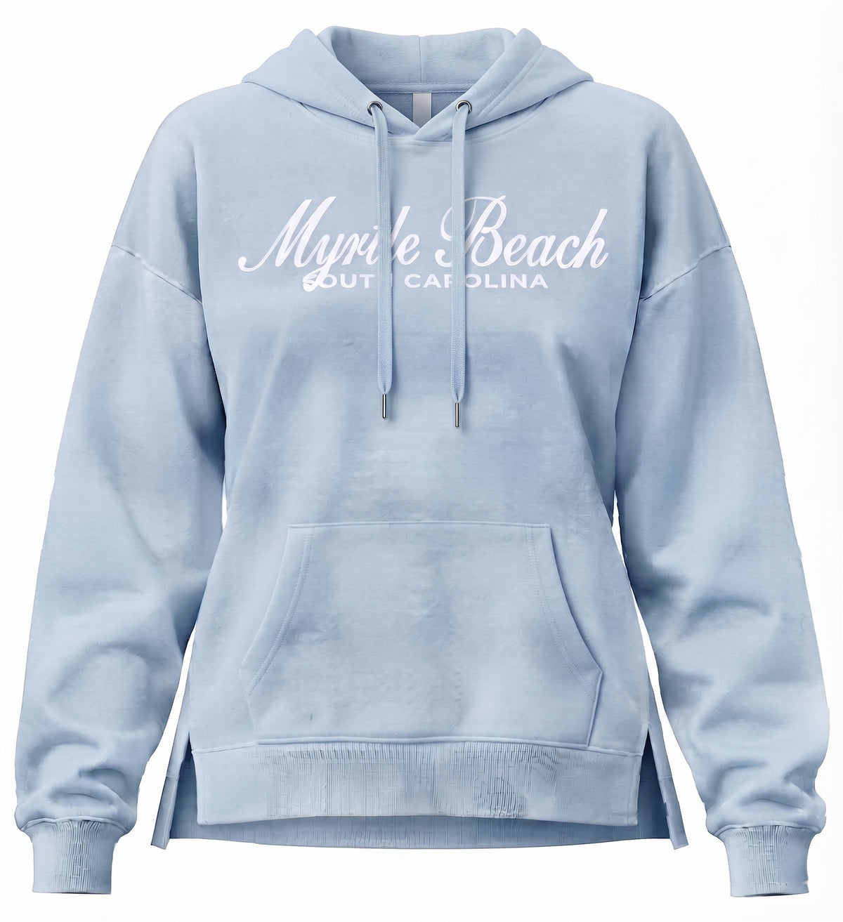 Light Blue Scuba Hoodie W/Split SP Front ,Myrtle Beach