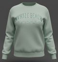 Light Sage Premium Crewneck Embroidery Front ,Myrtle Beach