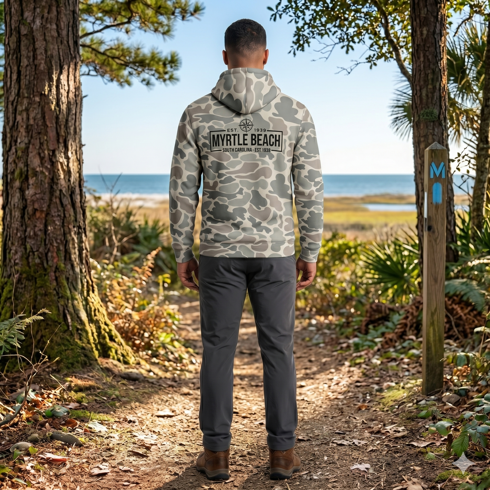 Momentum Desert Camo Hoodie FB Print, Myrtle Beach-Camo