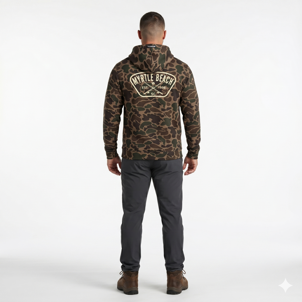 Momentum Hunter Camo Hoodie FB Print, Myrtle Beach-Camo