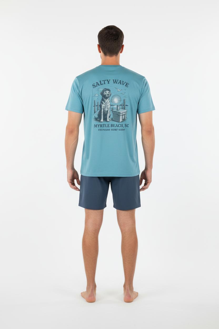 Pacific Blue Printed T-Shirt Myrtle Beach , Dog