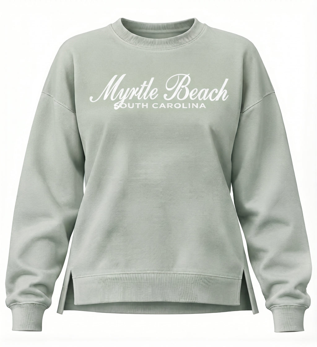 Sage Scuba Crewneck High Low W/Split SP Front ,Myrtle Beach