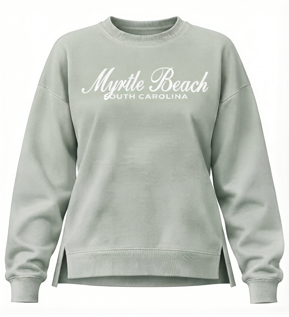 Sage Scuba Crewneck High Low W/Split SP Front ,Myrtle Beach