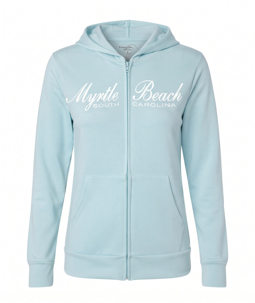 Sage Scuba Full Zipper Hoodie Embroidery Front ,Myrtle Beach