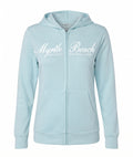 Sage Scuba Full Zipper Hoodie Embroidery Front ,Myrtle Beach