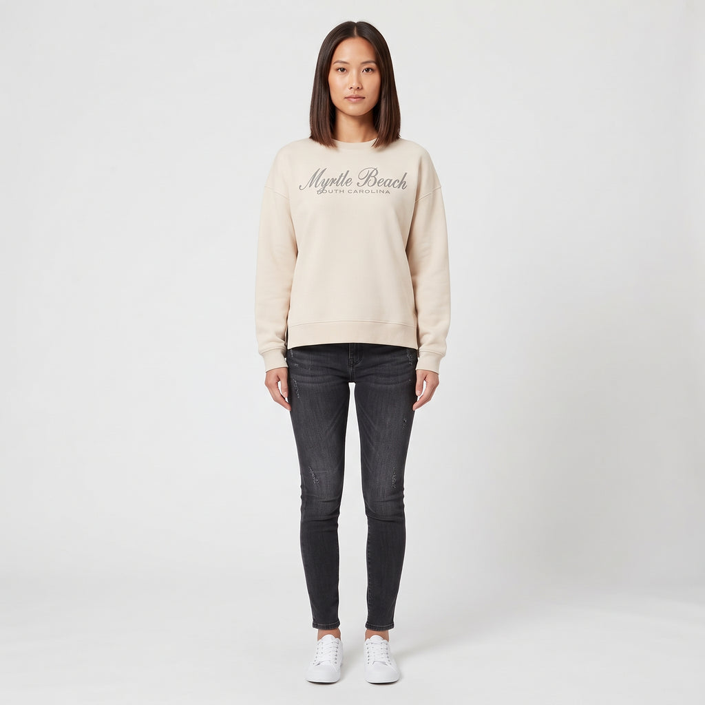 Sand Scuba Crewneck High Low W/Split SP Front ,Myrtle Beach