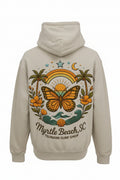 Sand Embroidery Pullover Hoodie Full Back Myrtle Beach ,Butterfly