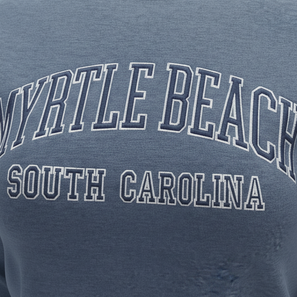 Slate Premium Crewneck Embroidery Front ,Myrtle Beach