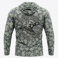 Preformance Camo Green Hoodie Long Sleeve Printed, Myrtle beach- Duck