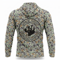 Preformance Camo Brown Hoodie Long Sleeve Printed, Myrtle beach- Dog