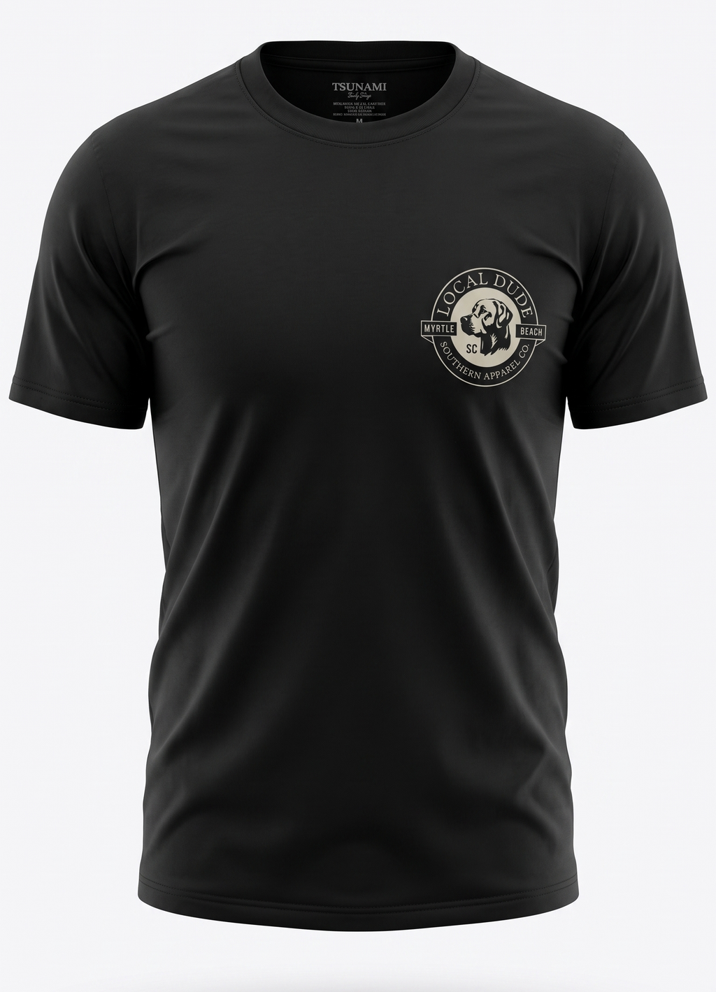 Black Printed Solid AK T-Shirt Myrtle Beach ,Dog Head-Camo