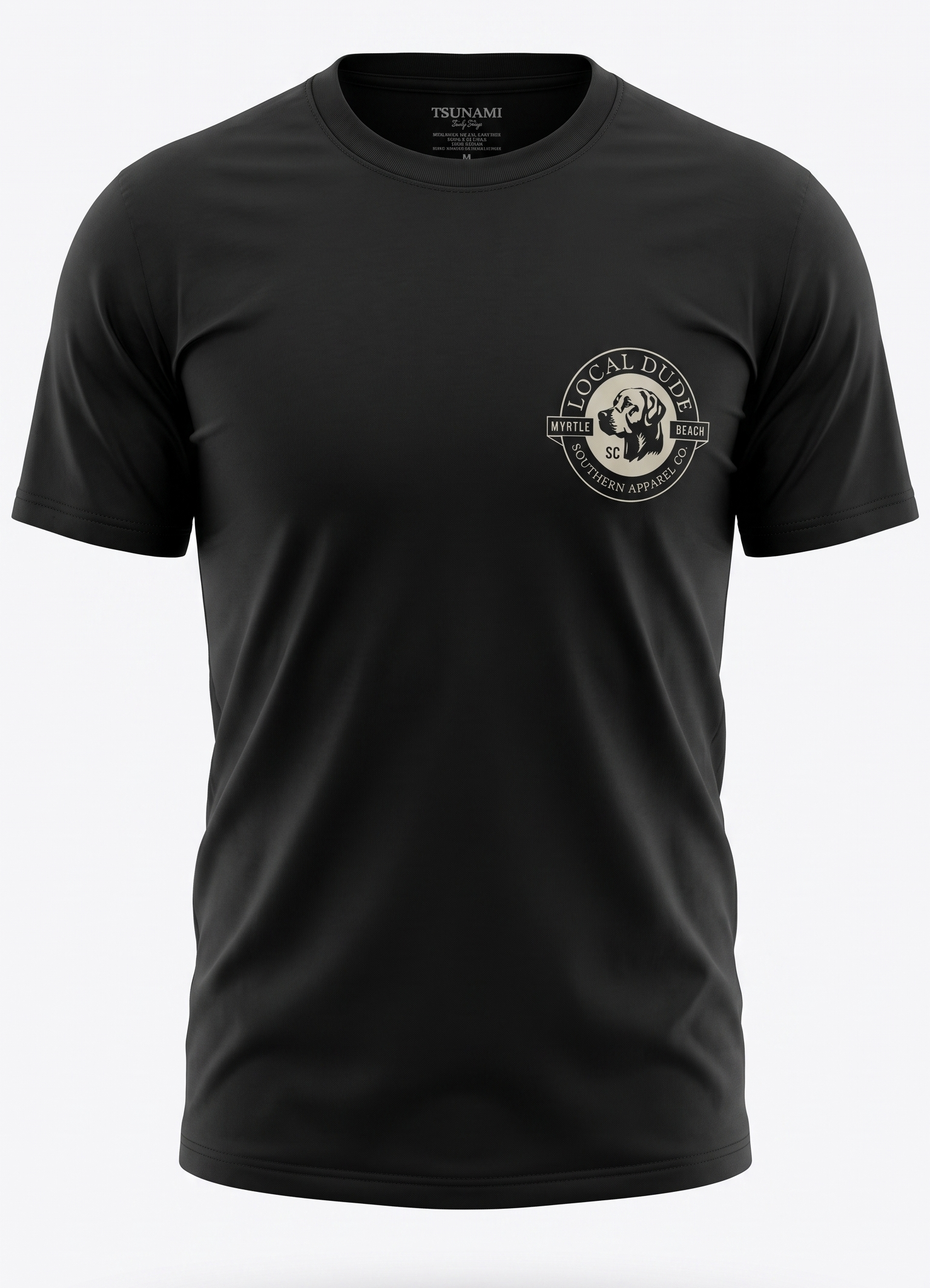 Black Printed Solid AK T-Shirt Myrtle Beach ,Dog Head-Camo