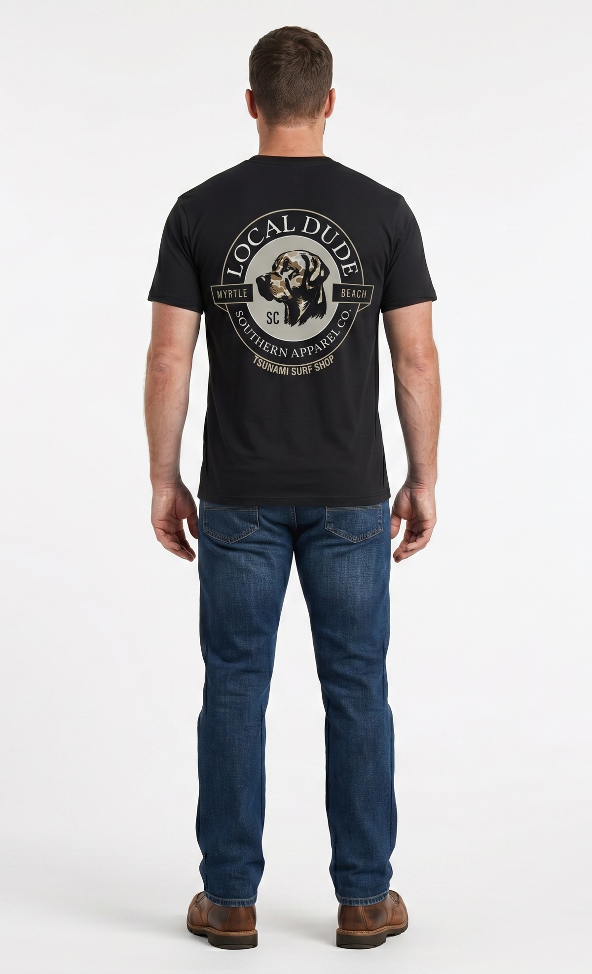 Aloe Grey Embroidery Garment Dye T-Shirt Myrtle Beach Applique
