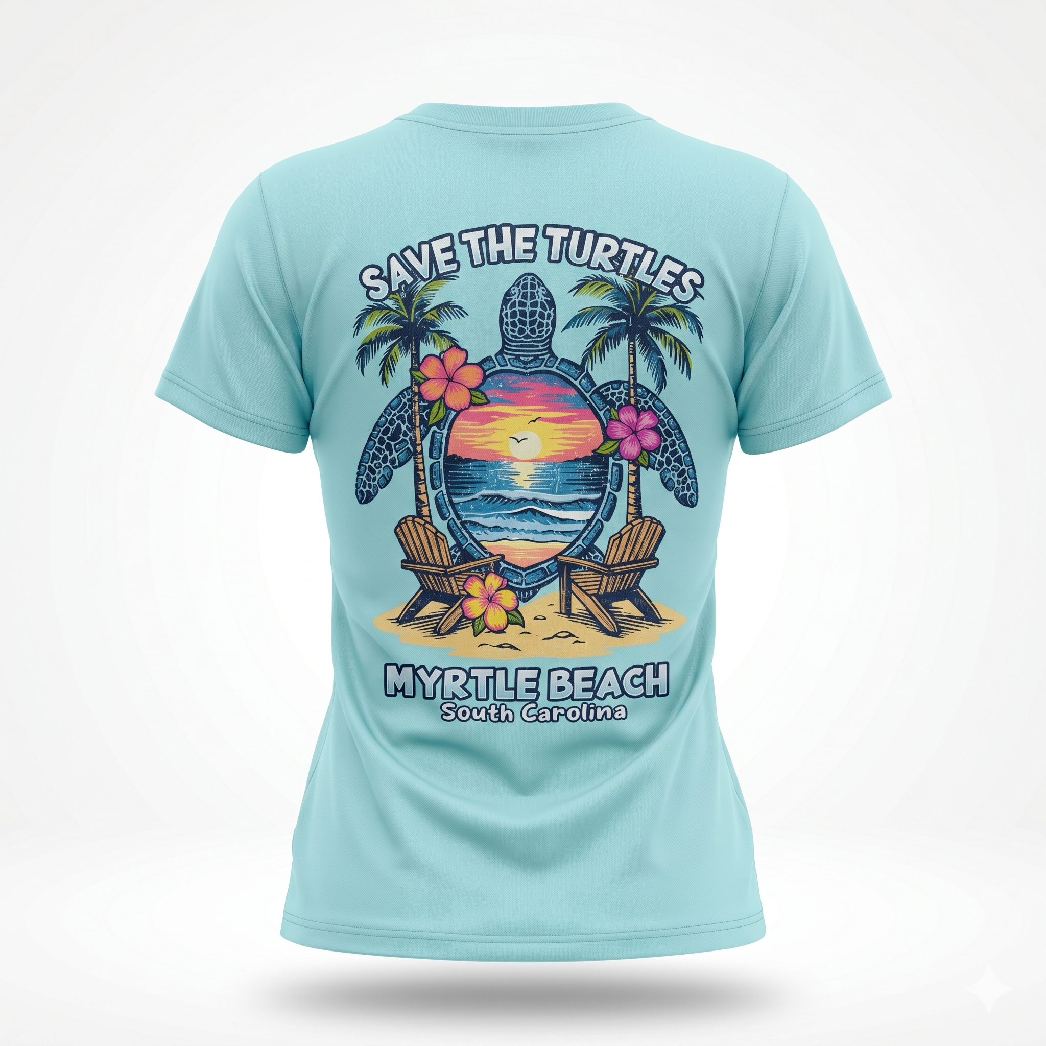 Water Clear T-Shirt Printed Solid AK Myrtle Beach, TS06