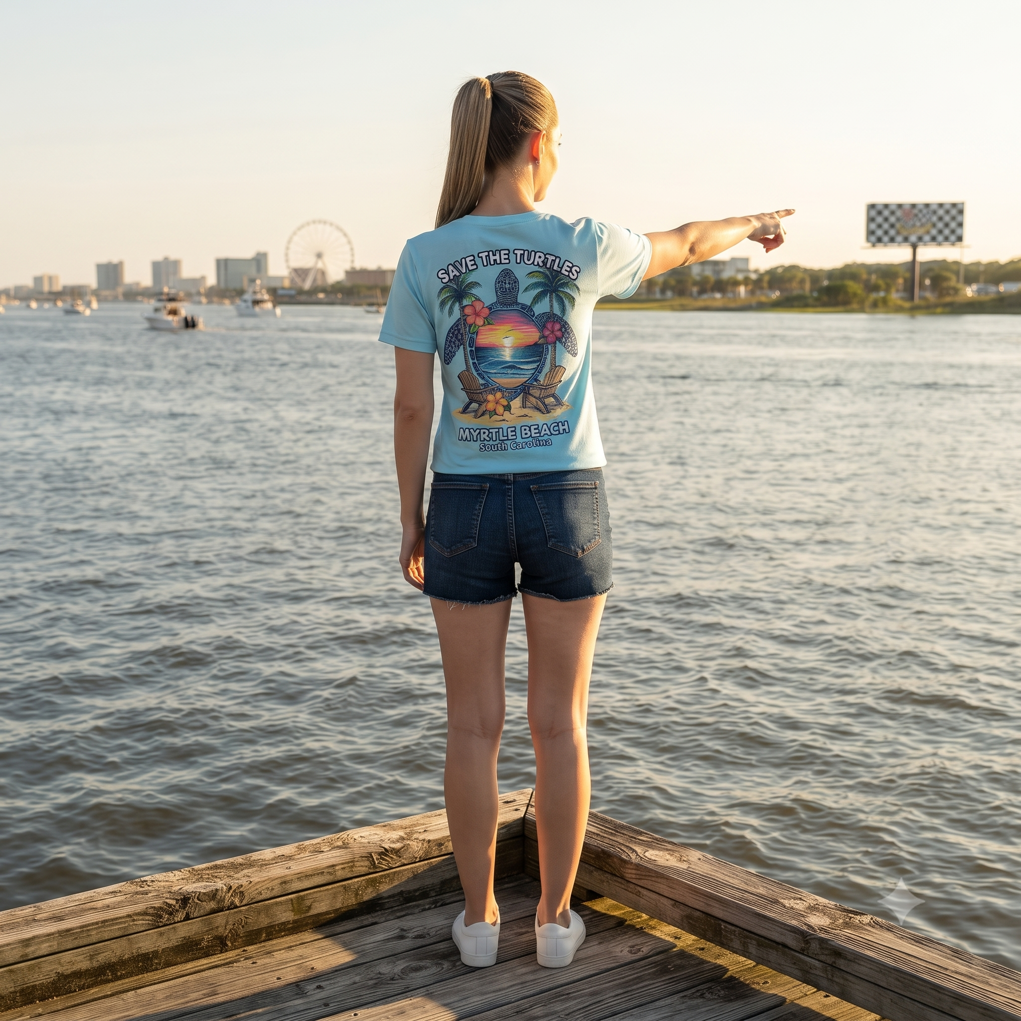 Water Clear T-Shirt Printed Solid AK Myrtle Beach, TS06