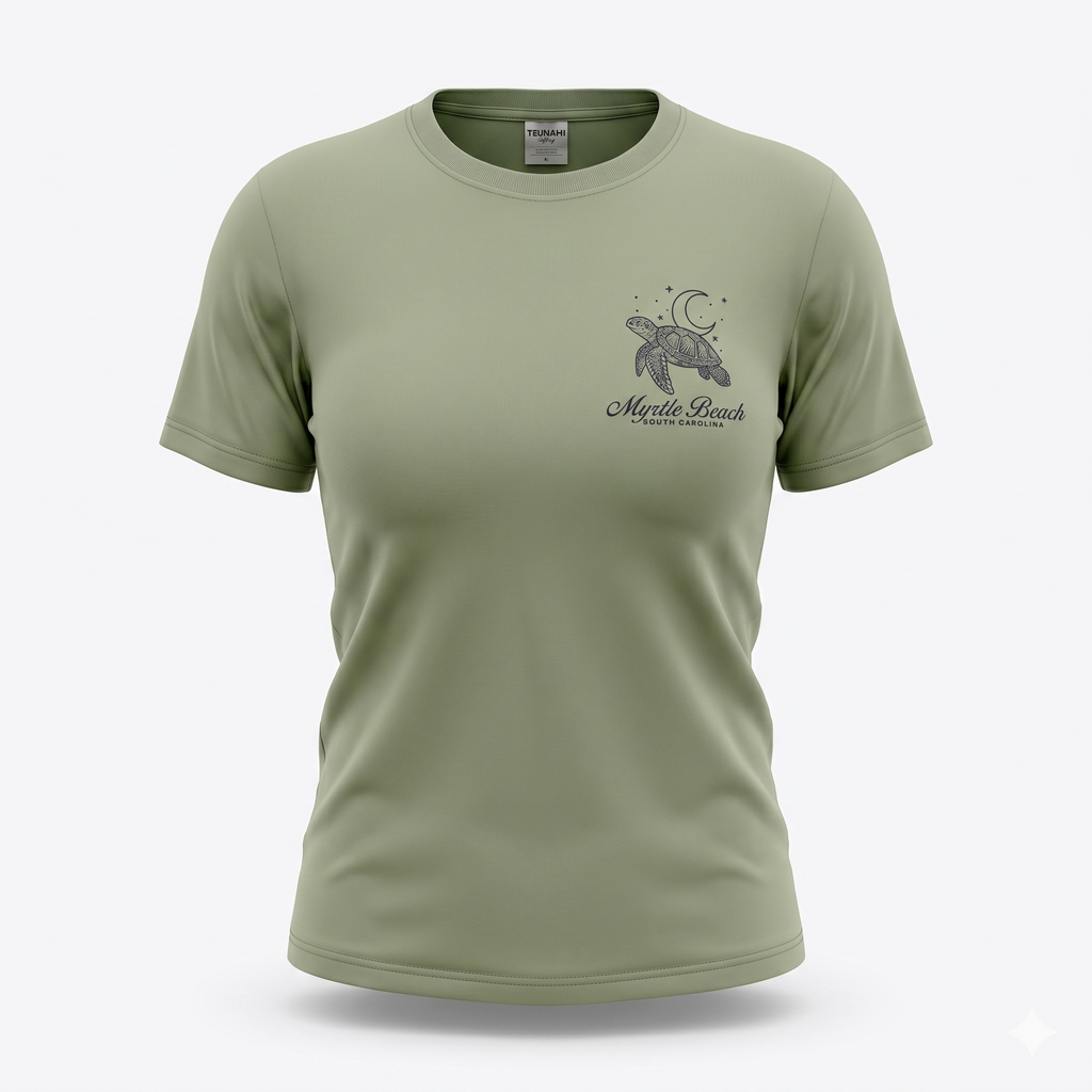 Desert Sage Printed Solid AK T-Shirt Myrtle Beach , Deco Turtle -DECO