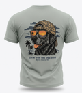 Glacier Grey Printed Solid AK T-Shirt Myrtle Beach ,Camo Cap Dog-MIX