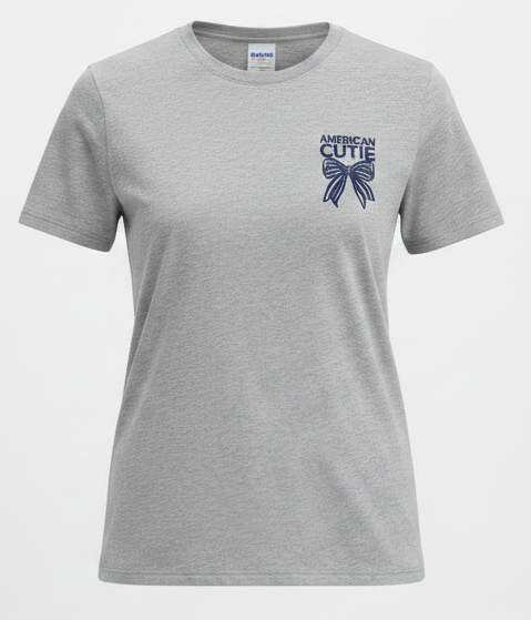 Htr.Grey Printed Solid AK T-Shirt Myrtle Beach , Liberty Bow-USA