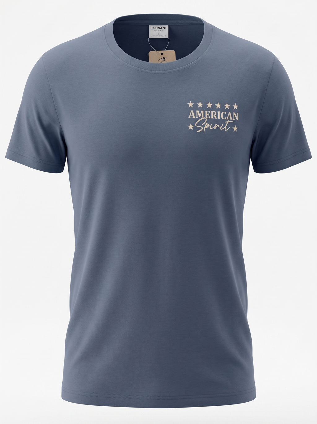 Indigo Printed Solid AK T-Shirt Myrtle Beach , Land Of The Free-USA