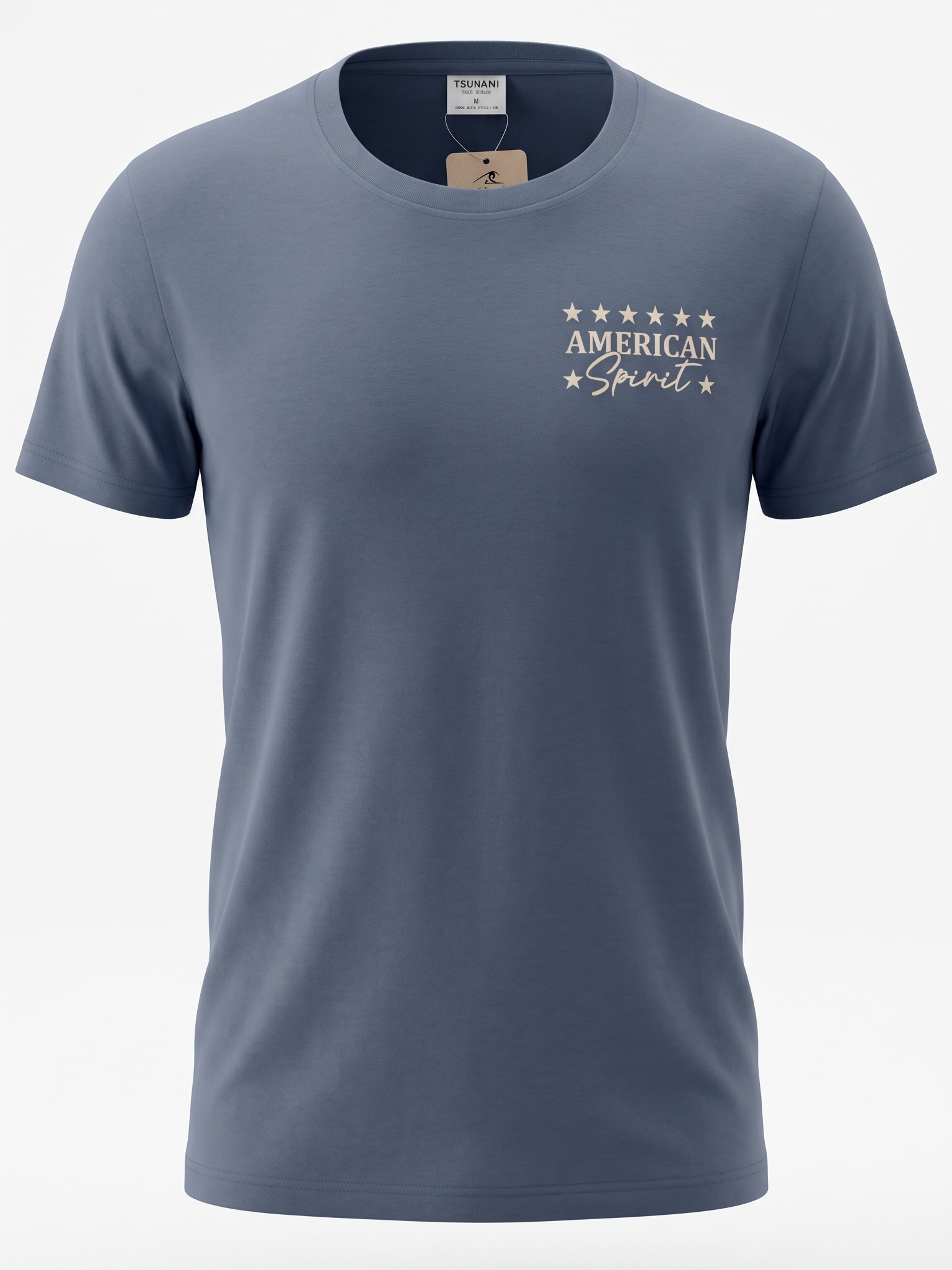 Indigo Printed Solid AK T-Shirt Myrtle Beach , Land Of The Free-USA