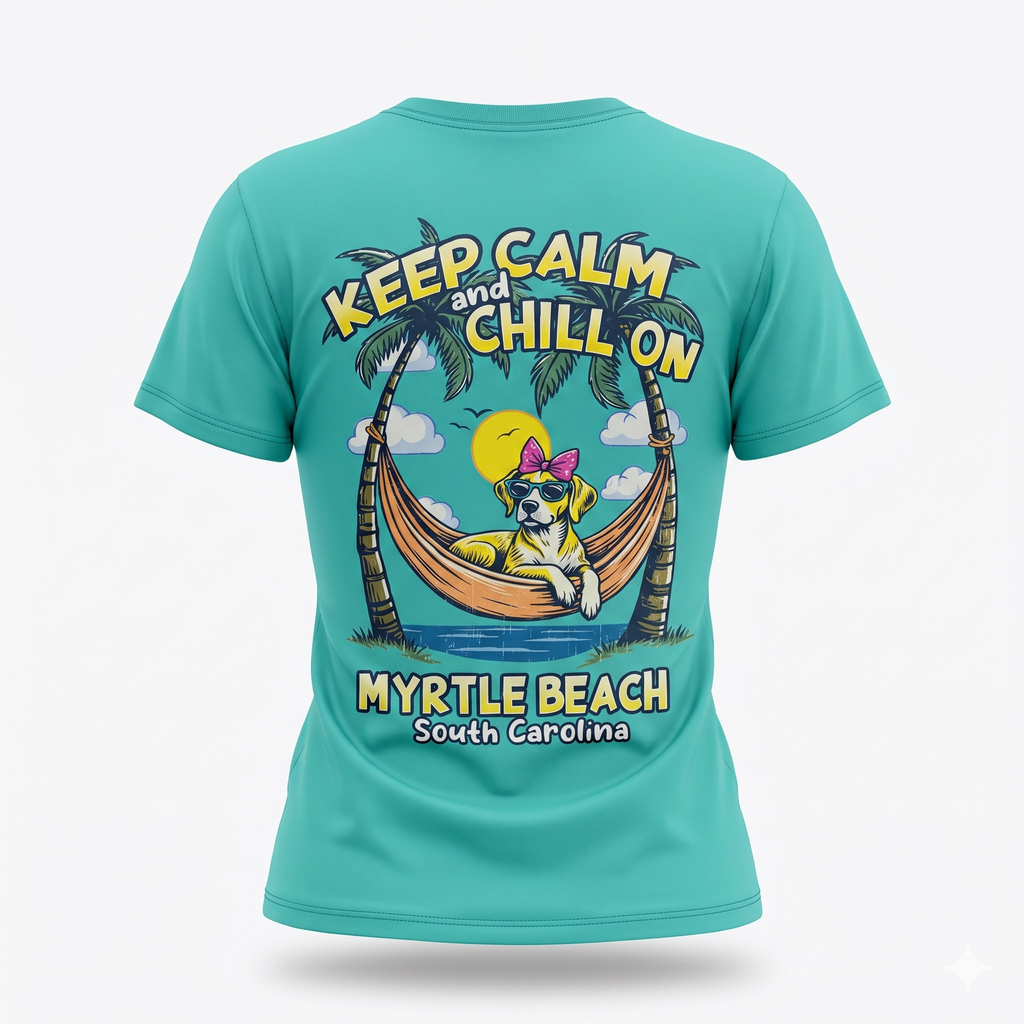 Kelly Green T-Shirt Printed Solid AK Myrtle Beach, TS06