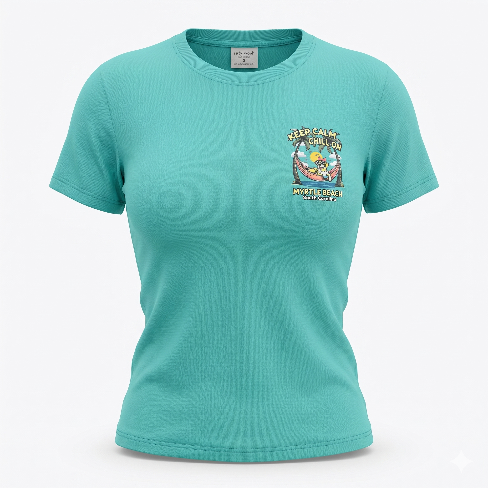 Kelly Green T-Shirt Printed Solid AK Myrtle Beach, TS06