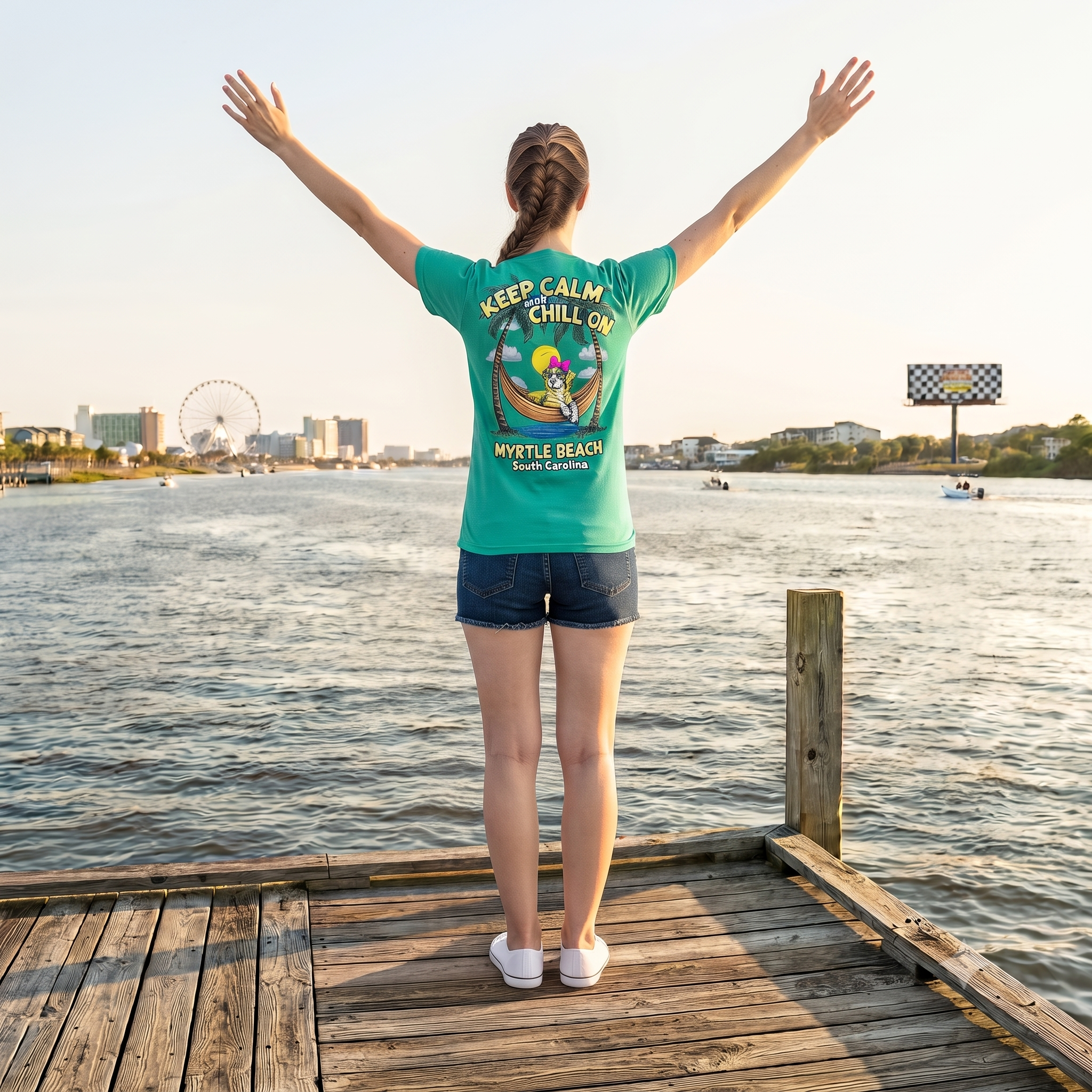 Kelly Green T-Shirt Printed Solid AK Myrtle Beach, TS06