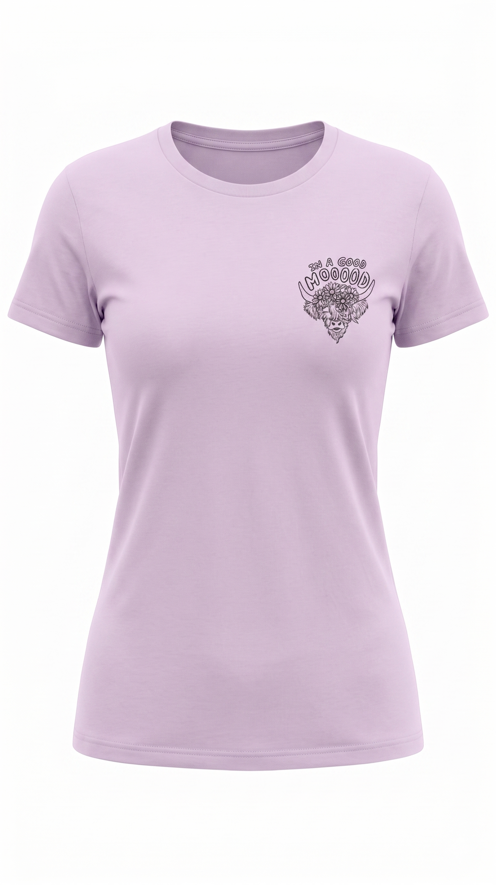 Lavender Fog Printed Solid AK T-Shirt Myrtle Beach ,Fluffy Cow-MIX