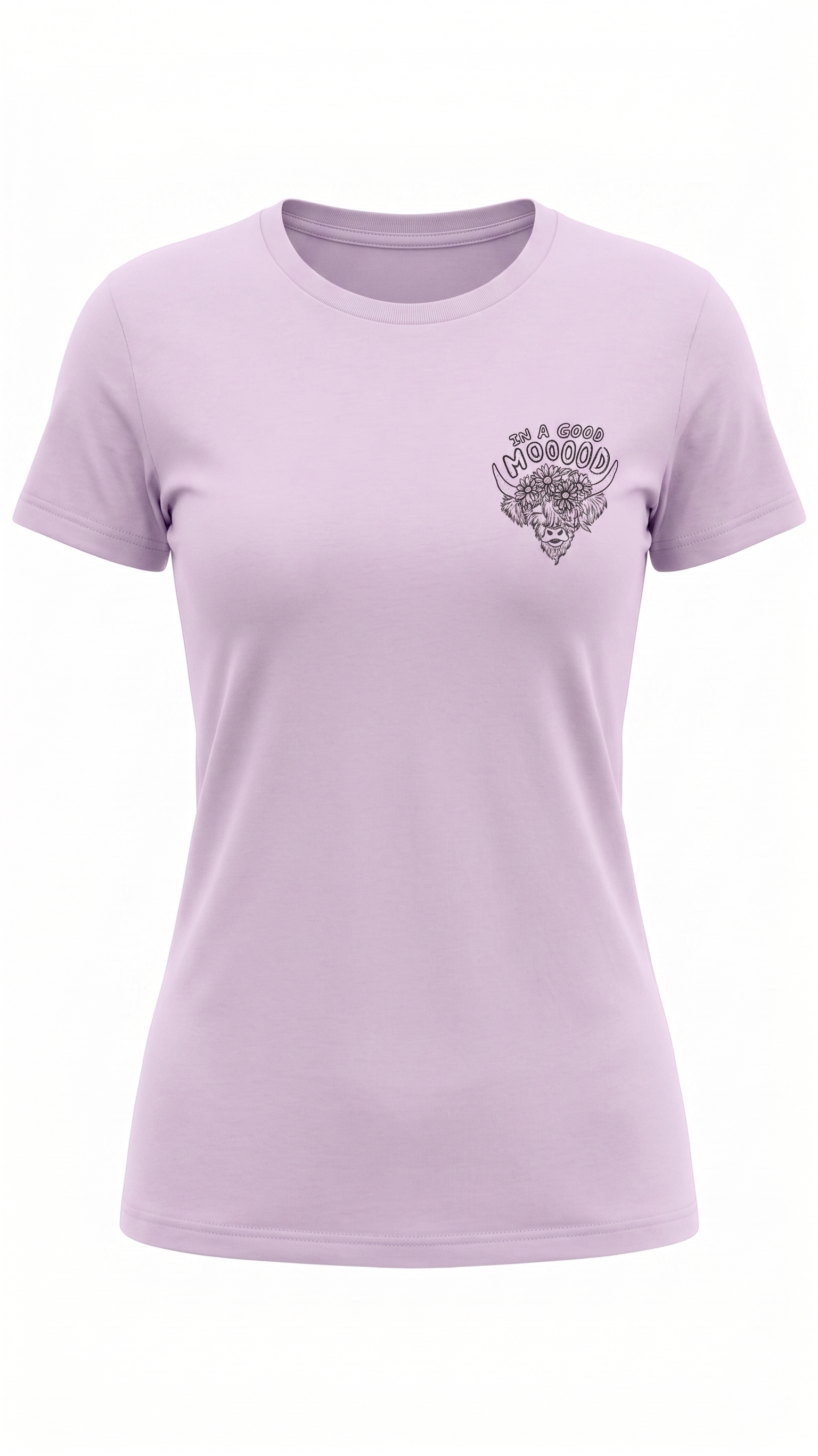 Lavender Fog Printed Solid AK T-Shirt Myrtle Beach ,Fluffy Cow-MIX